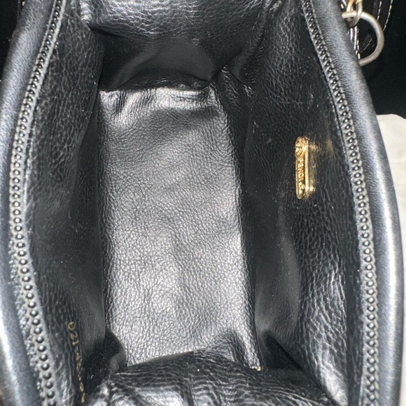 Fendi vintage mini crossbody. Black and Brown Striped Bag with Gold Hardware - Picture 4 of 7